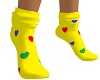 heart kid socks (yellow)