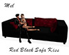 Red Black Sofa Kiss