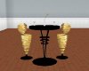 Black N Gold Table/Chair