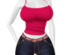 Pink Belly with Jeans