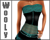 Corset top teal