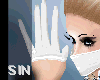 {{S}}White Nurse Gloves