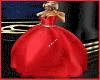 red ball dress
