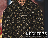 Supreme x Lv Hoodie Brwn