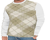 Beige Plaid Sweater