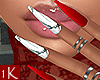 !1K Red Ink Nails
