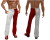M Red White Pants
