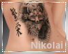 *N* WOLF STOMACH TATTOO