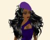 Black Marion Purple Hat