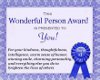 Wonderful Person Award!