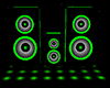 Green Neon Speakers
