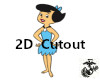 Betty Rubble 2D Cutout