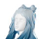 wh/blu short hair