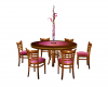 Pink/Br Dining Table