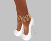 Bejeweled Shoes White