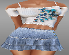 Butterfly Top Jean Skirt