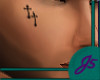 J5|Crosses Face Tattoo