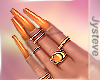 Orange Slide Nail+Ring