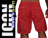 ICON  Red Cotton Shorts