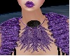 purple feathers necklace