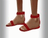 sandalias rojas