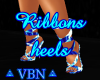 Ribbons heels blue