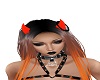orange horns/ black halo
