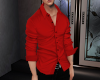 ~LAZ~ Cuffed Shirt - Red