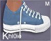 K tae blue sneakers