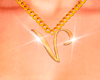 Necklace Letter V Female