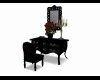 Mirror table black red