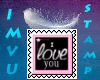 I Love You stamp