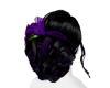 Black/Purple Rose Updo