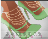 -Chained Green Pumps