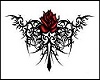 Goth Red Rose Tattoo