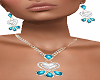 Necklace  Earrings -Blue