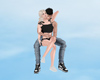 Couple sit pose