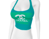 chane! crop aqua