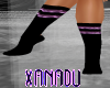 +JEN SOCKS BLACK PURPLE