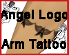 Angel Logo Arm Tattoo