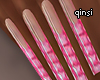 q! pink croco nails