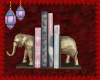 Ruby Elephant Bookends