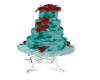 Teal Wedding Cake