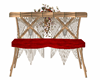 Red Cream Wedding Bench