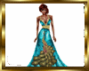 Teal Peacock Gown