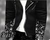v. Floral Leather Jacket