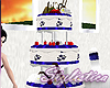 wedding cake royal blue