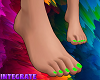 Bright Green Bare Feet