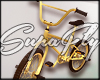 Gold SprayPainted Bmx