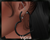 Heart Black Earrings